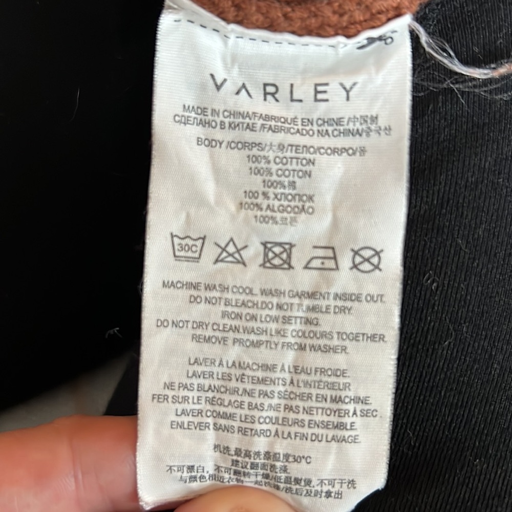 Varley Rust Cropped Zip-Front Ribbed Sweater - Picture 7 of 10